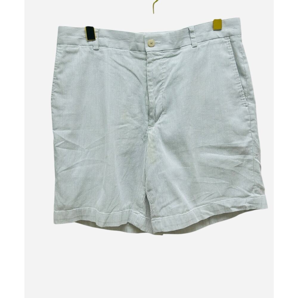 Southern Tide 34 Striped Shorts Mens‎ Shipjack Brown White Classic Fit Cotton - Picture 8 of 10